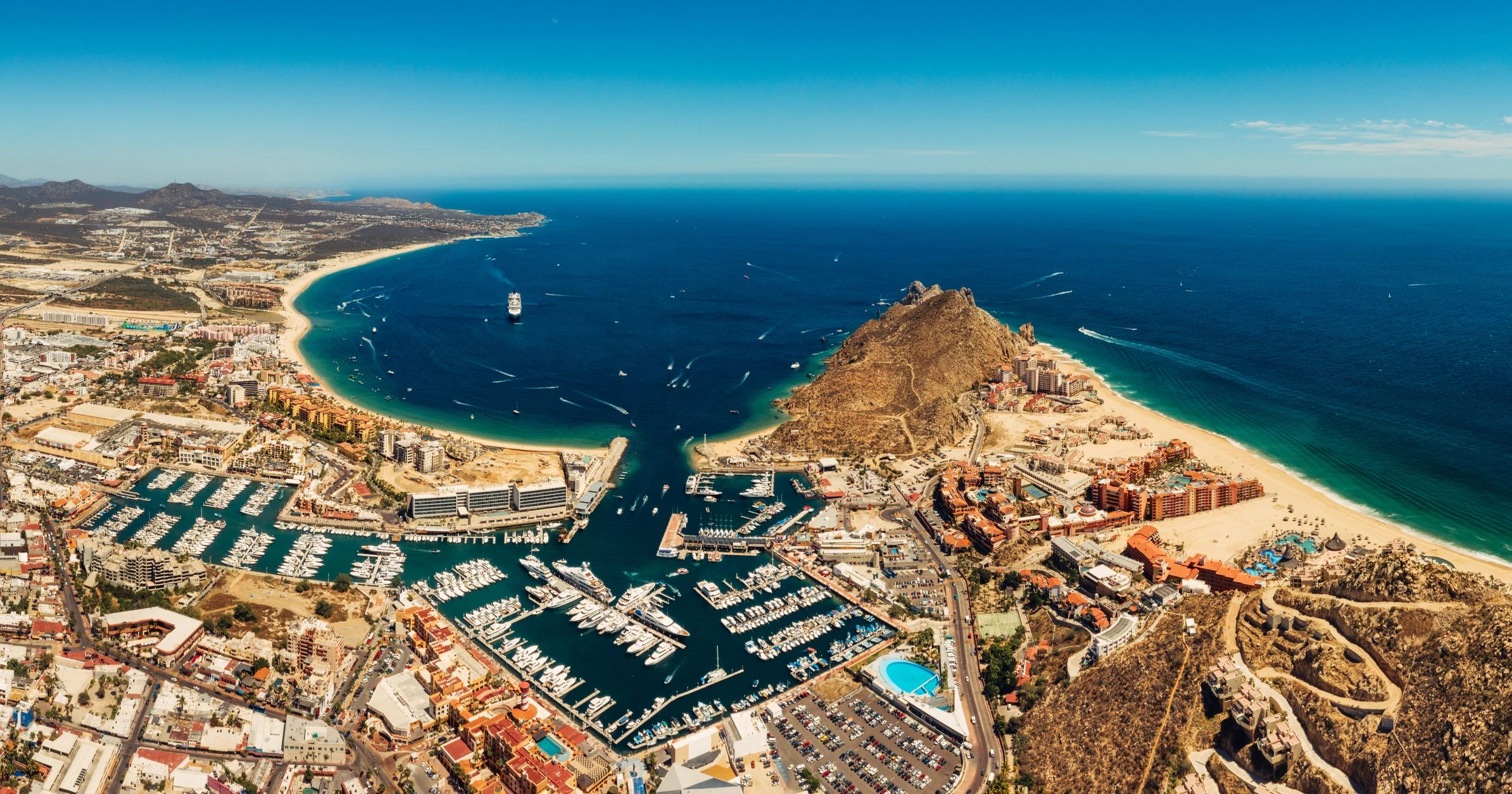 Aerial view of Cabo San Lucas coastline