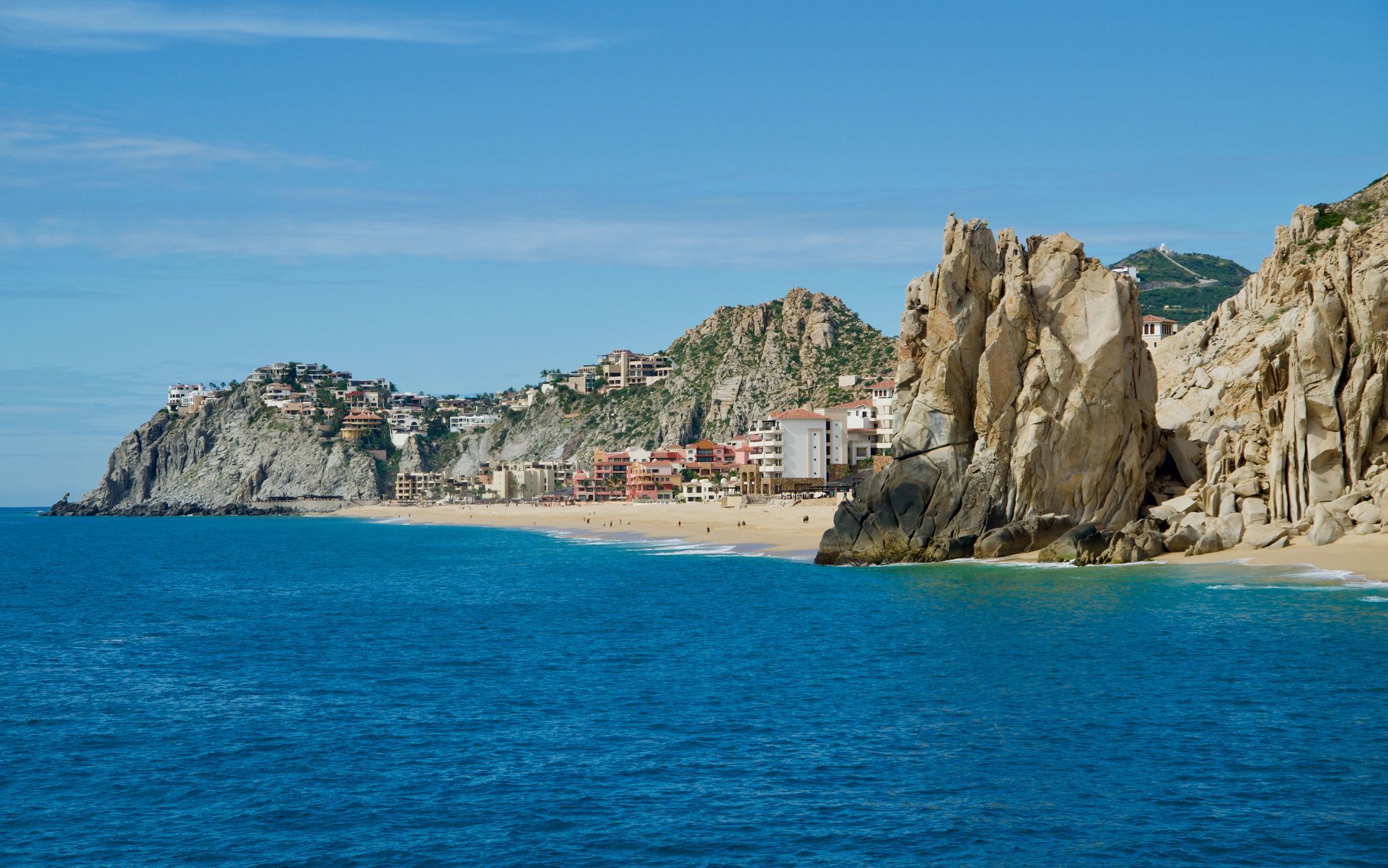 Rocky Cabo San Lucas coastline with homes